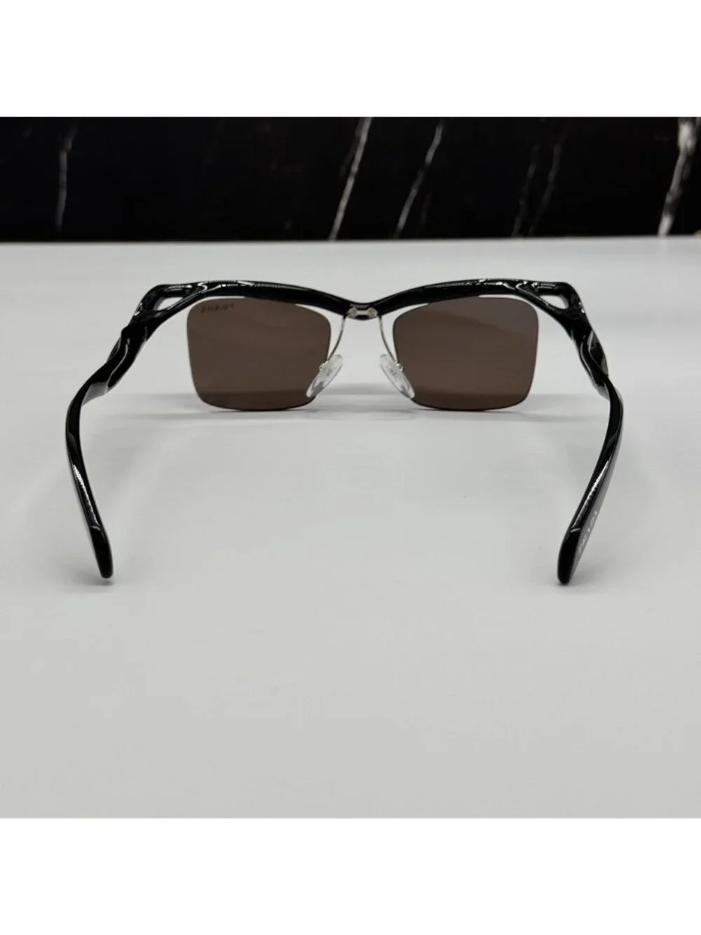 NEW PRADA PRA15S 1AB8C1 SUNGLASSES PR A15S 1AB8C1 SQUARE BLACK UNISEX SPR A15S